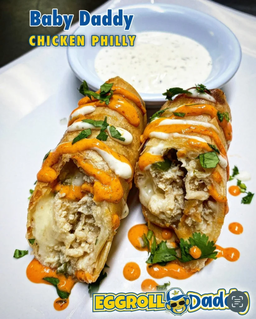 Chicken Philly Egg Roll- Eggroll Daddy bringing asian food, egg rolls, and asian fusion to you